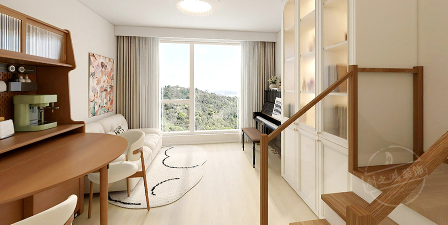 中海鉆石灣54㎡奶油風格LOFT原創(chuàng)案例