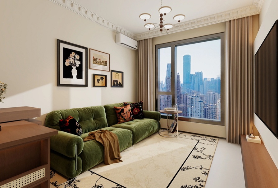 運通花園76㎡法式風(fēng)格兩居室原創(chuàng)案例