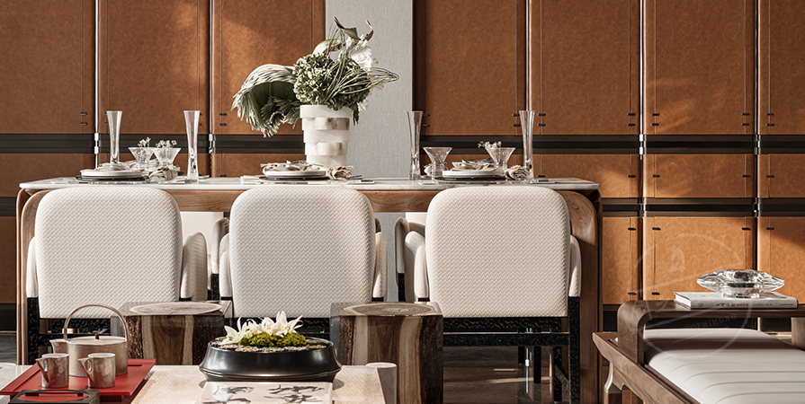 大都會天匯尚苑236㎡輕奢風格三居室裝修案例