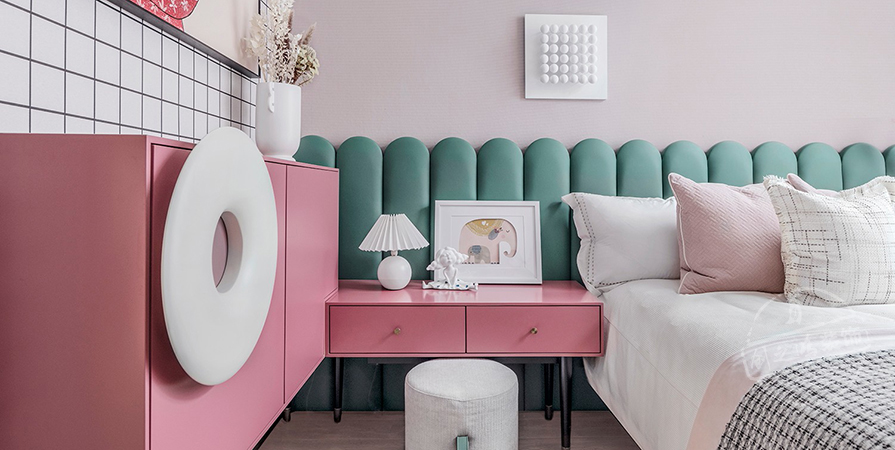 花語尚東105㎡輕奢風(fēng)格三居室裝修案例