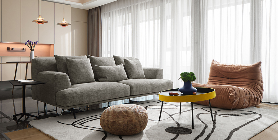 鵬飛南開學苑112㎡現(xiàn)代風格四居室裝修案例