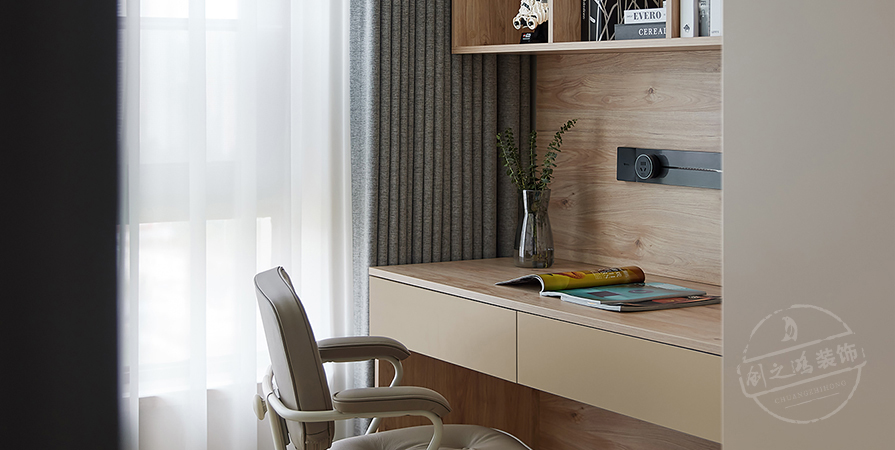 鵬飛南開學苑112㎡現(xiàn)代風格四居室裝修案例