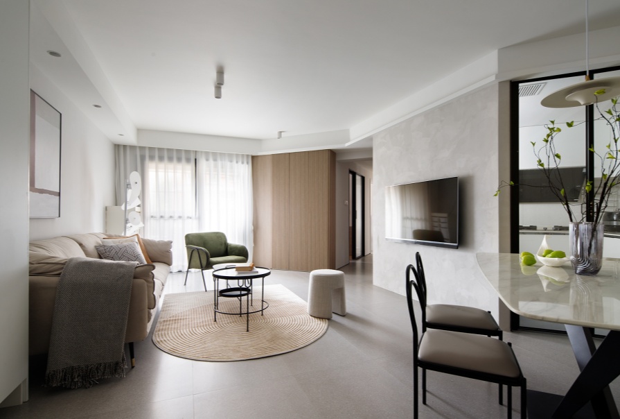 新都大廈73㎡現(xiàn)代風(fēng)格兩居室裝修案例