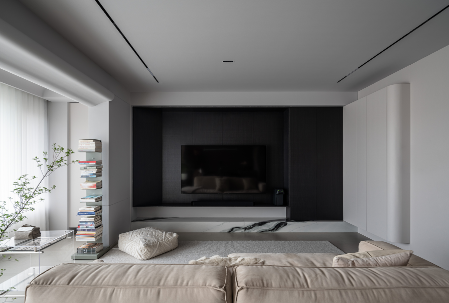 未來城茗雅苑125㎡極簡風(fēng)格三居室裝修案例