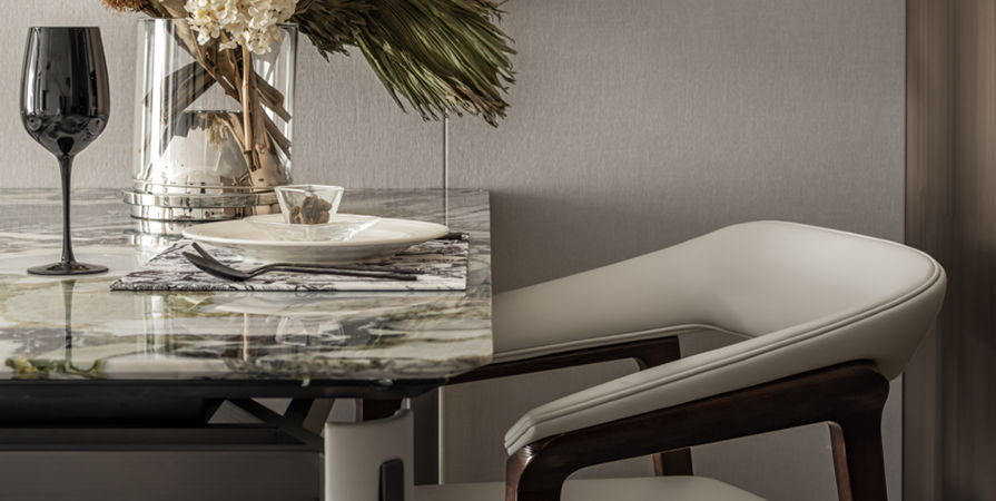 金地萬悅城95㎡輕奢風格三居室裝修案例