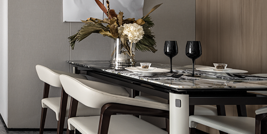 金地萬悅城95㎡輕奢風格三居室裝修案例