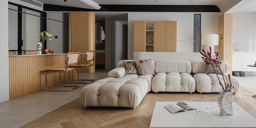 時代之城139㎡原木風(fēng)格三居室裝修案例