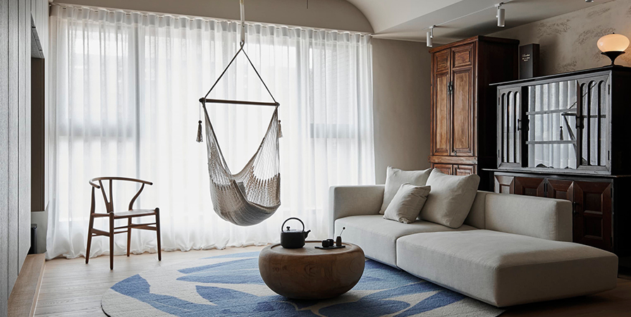 城東春曉88㎡侘寂風格三居室裝修案例