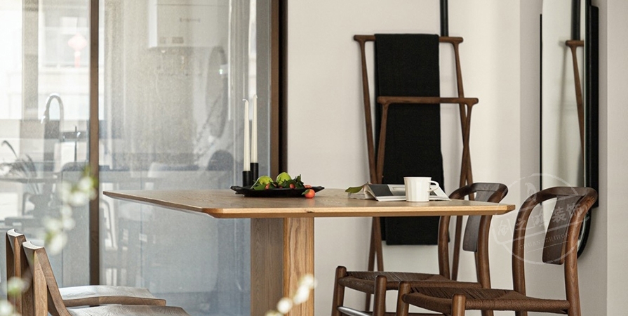 中國鐵建·花語尚東93㎡原木風格三居室裝修案例