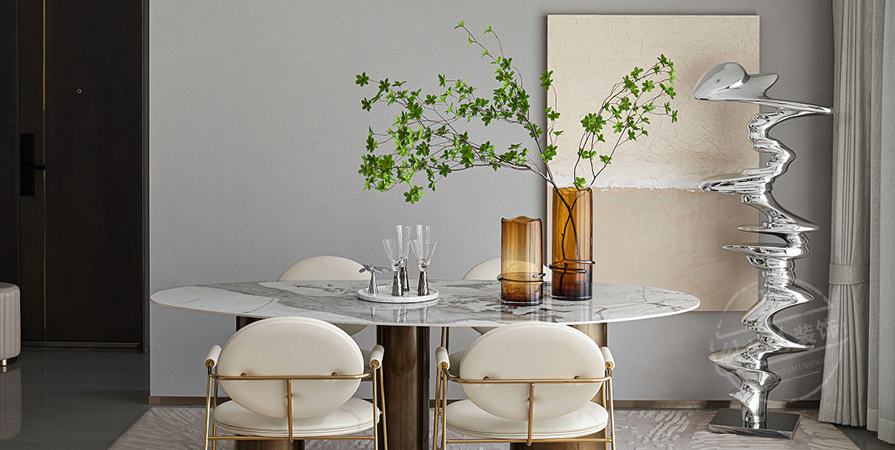 創(chuàng)意之城·蘭園143㎡輕奢風(fēng)格三居室裝修案例