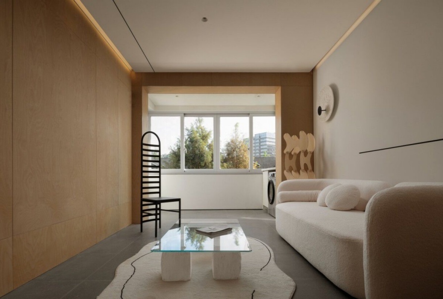 寶龍灣家園101㎡原木極簡風(fēng)格兩居室裝修案例