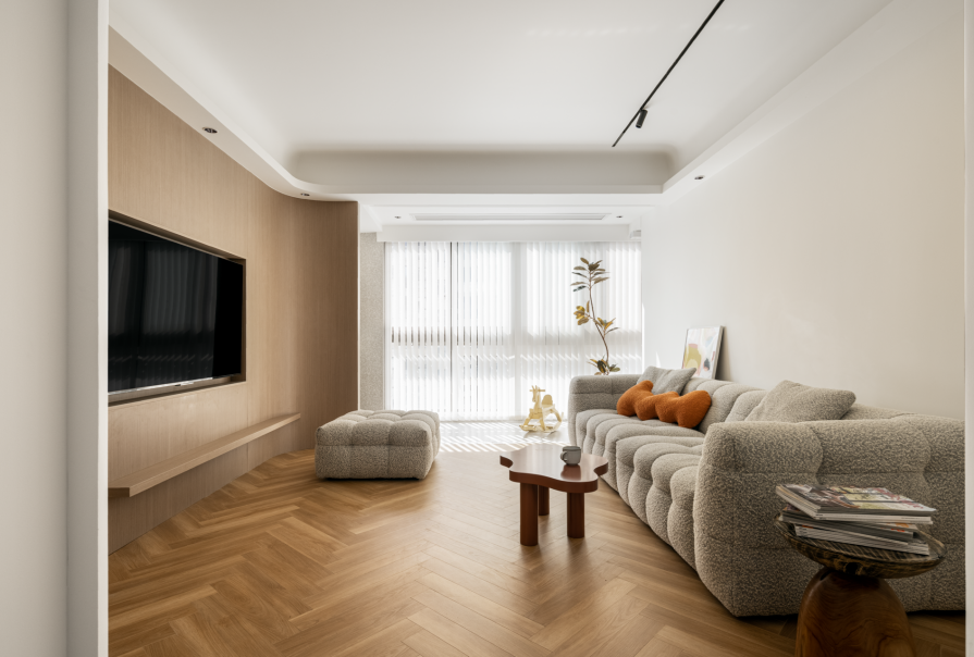 佳怡公寓157㎡奶油風格三居室裝修案例