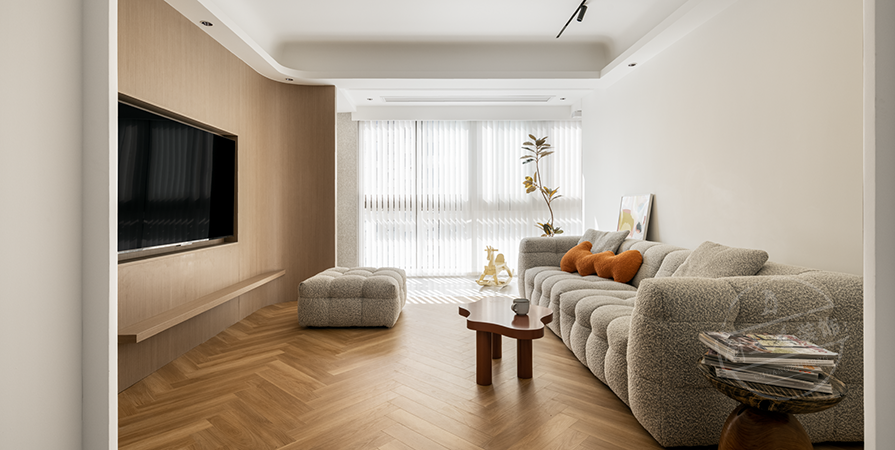 佳怡公寓157㎡奶油風格三居室裝修案例