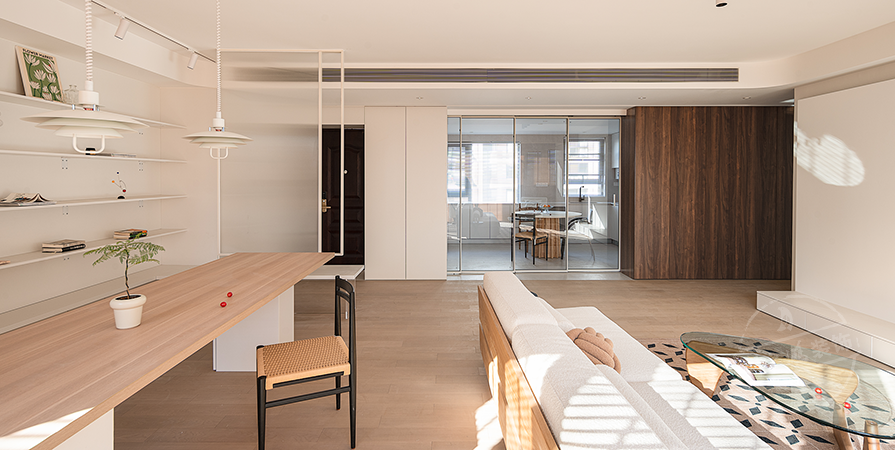 城東春曉116㎡原木風(fēng)格三居室裝修案例