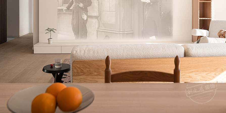 城東春曉116㎡原木風(fēng)格三居室裝修案例