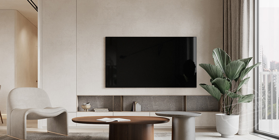 花語尚東142㎡侘寂奶油風格三居室裝修案例