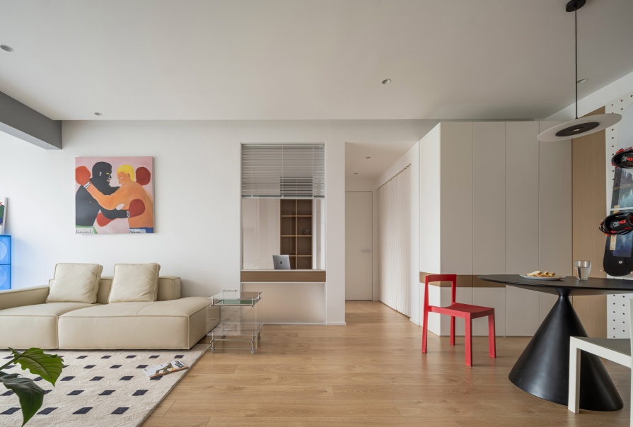 雅仕蘭庭87㎡混搭風(fēng)格兩居室裝修案例