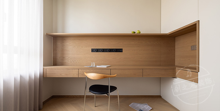 梅江和悅128㎡原木風(fēng)格三居室裝修案例