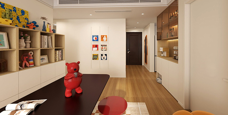 天保上城觀景107㎡混搭風(fēng)格三居室原創(chuàng)案例